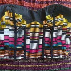 Bebe Multicolor Geometric Camisole Halter Top